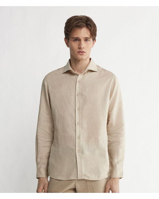 Falconeri Natural Linen Shirt for men