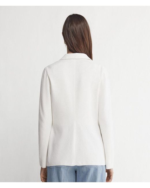 Falconeri White Silk And Cotton Jacket