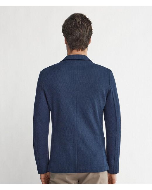 Falconeri Blue Multi-linen Jacket for men