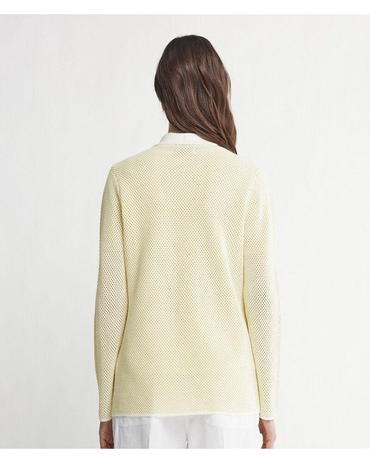 Falconeri Yellow Two-tone Crochet-knit Jacket