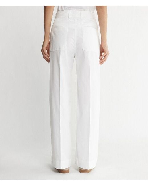 Pantalone Tasche Applicate Donna Taglia di Falconeri in White