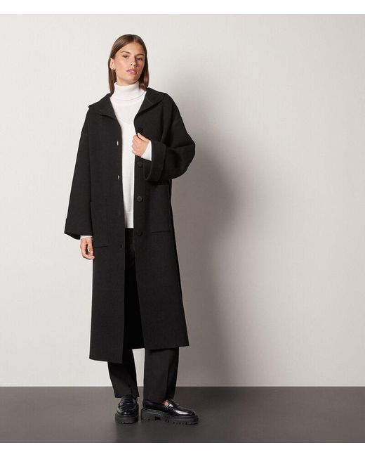 Cappotto in cashmere ultrasoft con cappuccio di Falconeri in Black