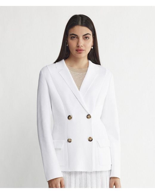 Falconeri White Double-breasted Jacket