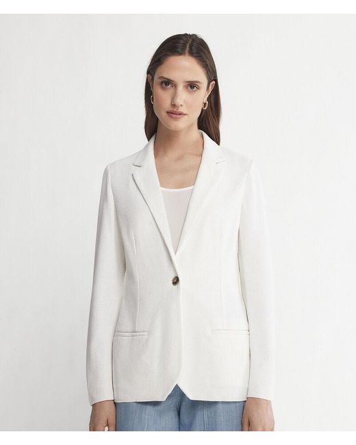 Falconeri White Silk And Cotton Jacket