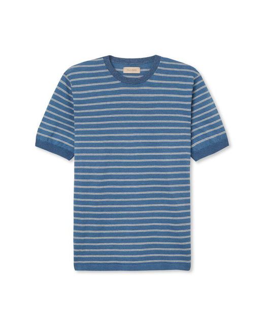 T-shirt a maniche corte righe di Falconeri in Blue da Uomo