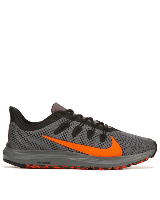 Nike Quest Running Shoes in Grey/Orange (Gray) for Men - Lyst