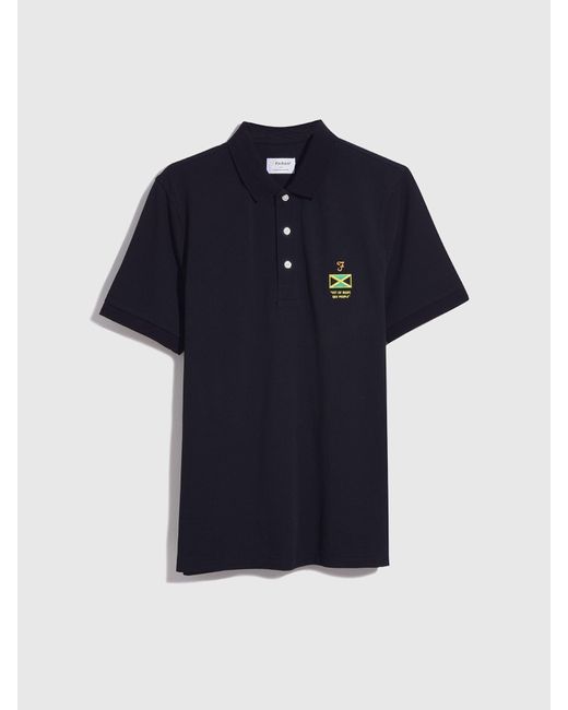 Farah Blue X Jamaican Rugby Blanes Polo Shirt for men