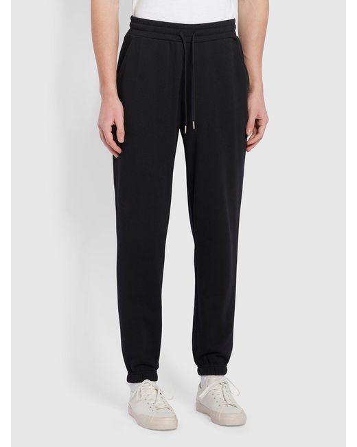 Farah Black Durrington Tall Fit Organic Cotton Jogger for men