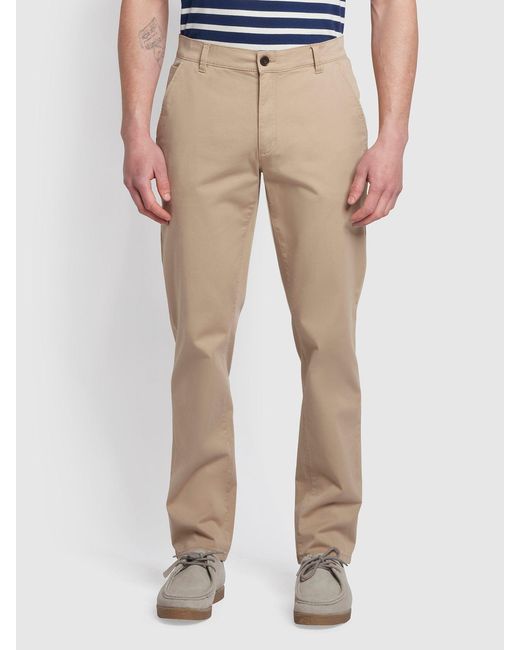 Farah Natural Lawson Regular Fit Twill Chinos for men