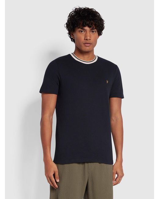 Farah Blue Meadows Slim Fit Short Sleeve T-Shirt for men