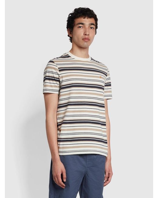 Farah Blue Archer Slim Fit Short Sleeve T-Shirt for men