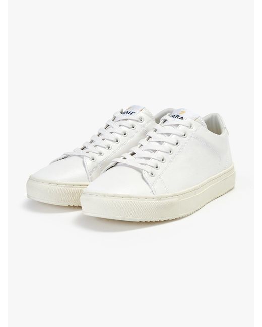 Farah White Damon Leather Cupsole Trainers for men