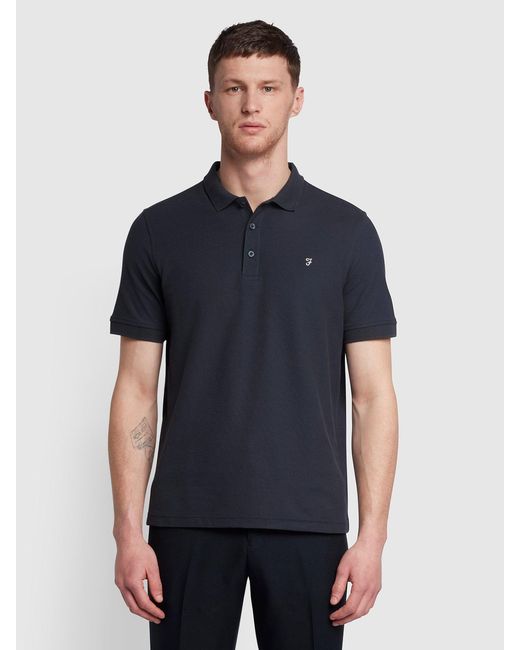Farah Blue Cove Short Sleeve Polo Shirt for men