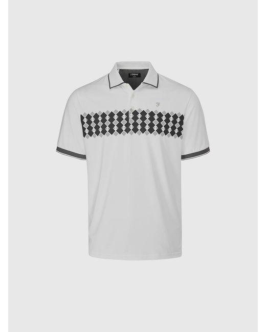 Farah White Addison Golf Polo Shirt for men