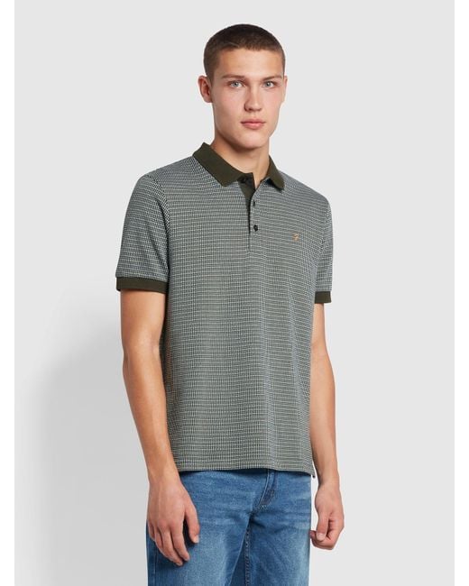 Farah Green Anthony Regular Fit Organic Cotton Polo Shirt for men