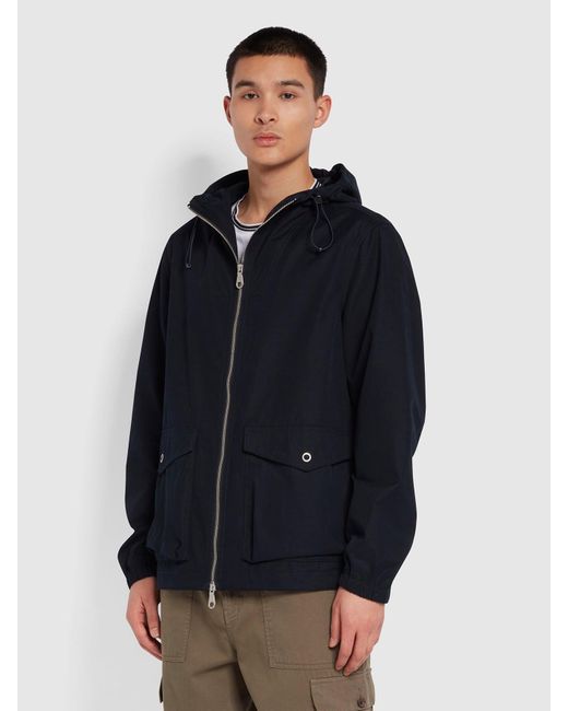 Farah Blue Spike Parka Jacket for men