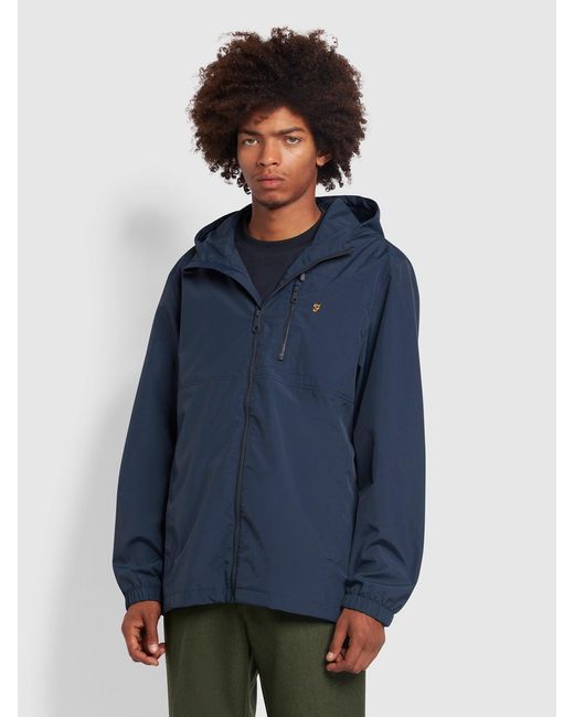Farah Blue Westchester Hooded Jacket for men