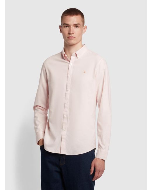 Farah BREWER SLIM FIT OXFORD SHIRT - Overhemd - charcoal/donkergrijs
