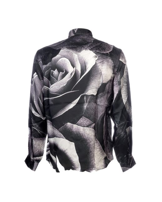 Just Cavalli Camicia Rose in Black (Gray) for Men | Lyst