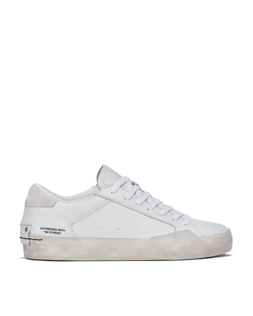 Crime London Sneaker Low Top Distressed in White | Lyst
