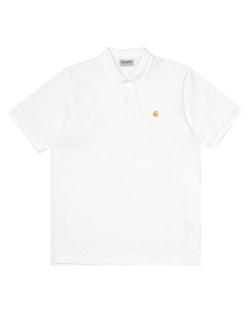 Carhartt WIP Polo S/s Chase Pique in White for Men | Lyst