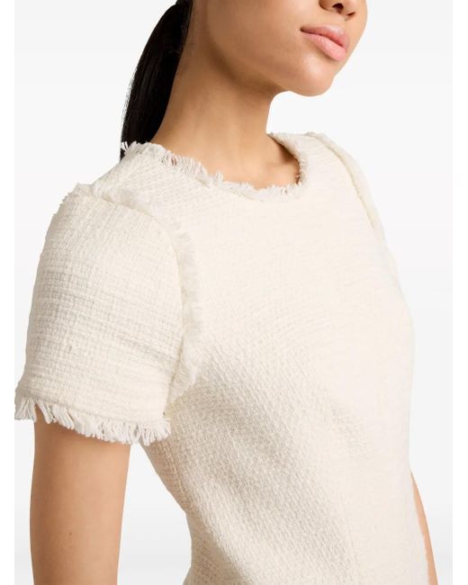 Cinq À Sept White Nova Tweed Minidress