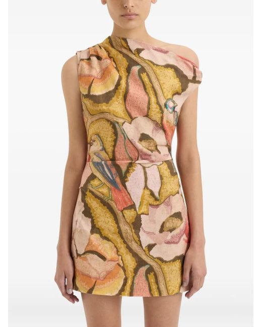 Sir Natural Abstract-Print Mini Dress