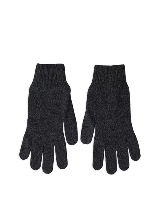 Dolce & Gabbana Black Knit Wool Gloves for men