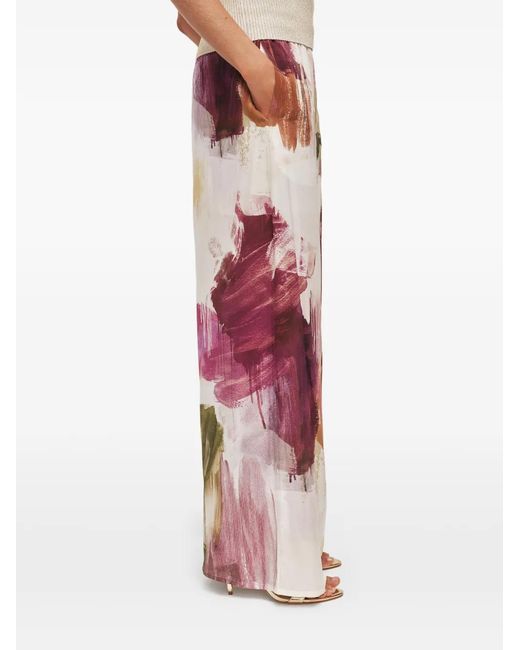 Aje. Red Atomic Silk Palazzo Pants