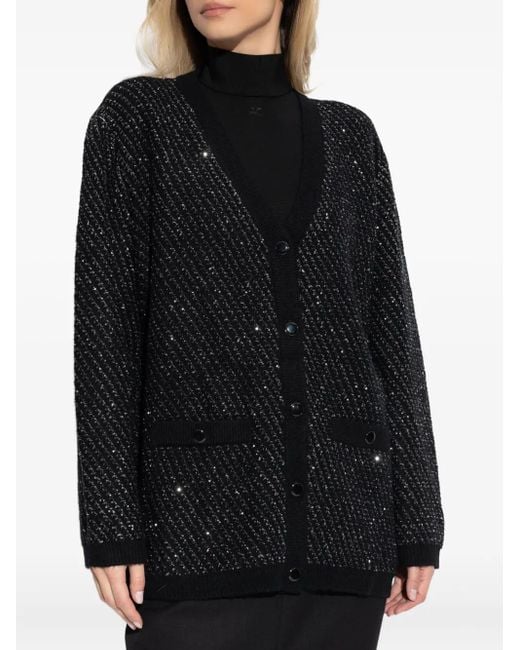 Gestuz Black Button Pocket Cardigan