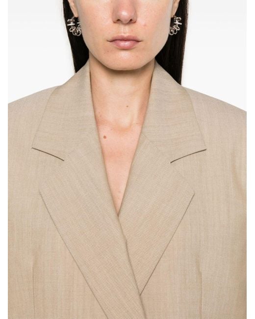 Givenchy Natural Double-breasted Wool Blazer