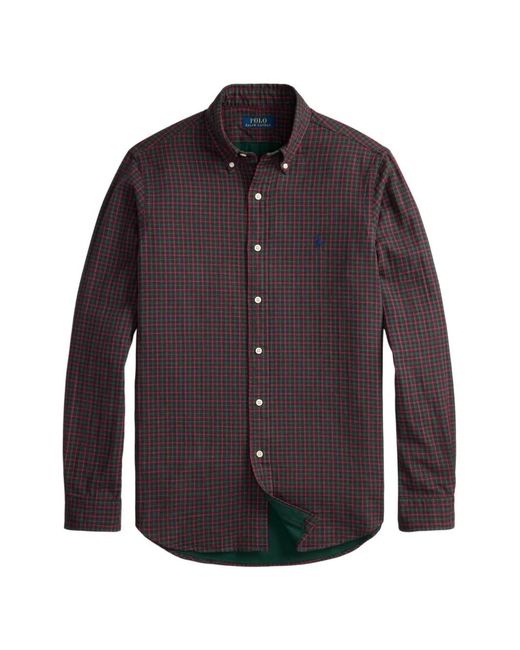 Polo Ralph Lauren Purple Check-Pattern Button-Down Shirt for men