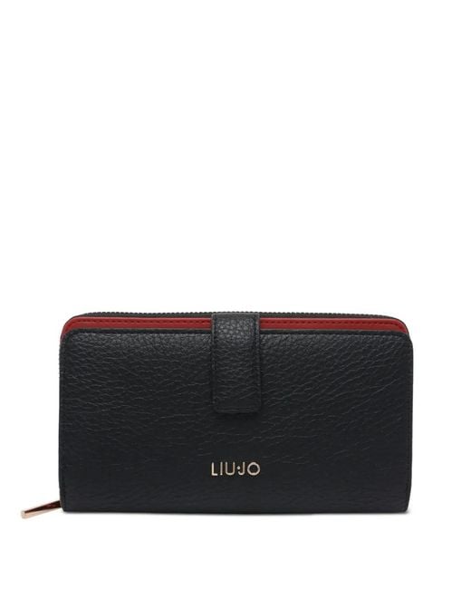 Liu Jo Black Logo-Detail Wallet