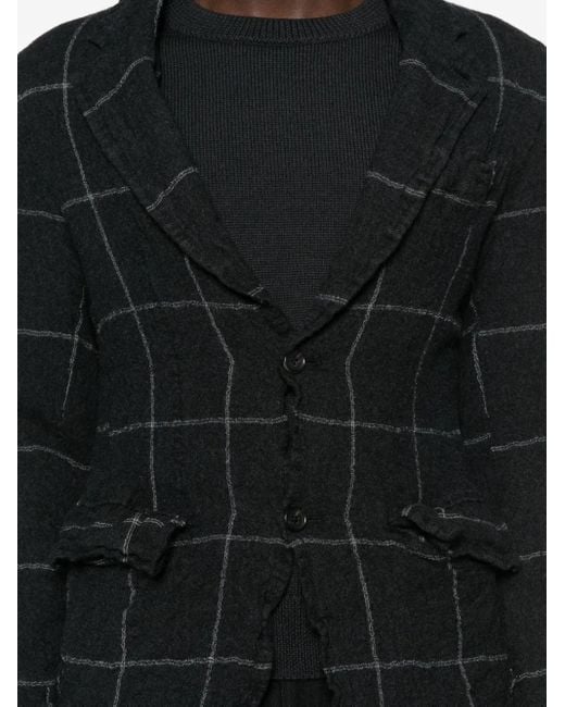 Comme des Garçons Black Checked Blazer for men