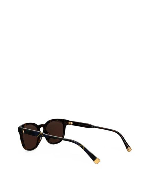 Polo Ralph Lauren Brown Tortoiseshell-Effect Square-Frame Sunglasses for men