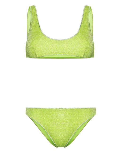 Oseree Green Lumière Lurex-Bikini
