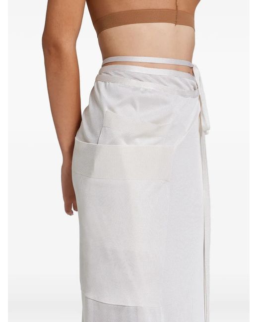 ROT White The Pareo Silk Skirt