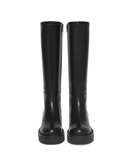 Gianvito Rossi Black Hiro Leather Boots