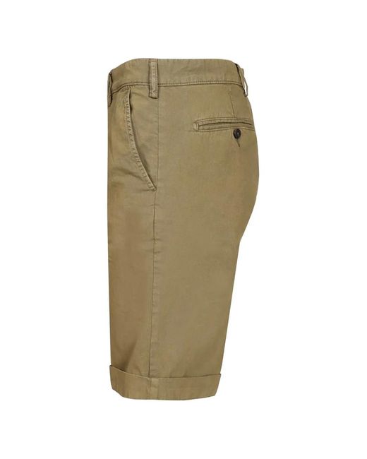 Al Duca D'aosta Green Pleated Turn-Up Shorts for men