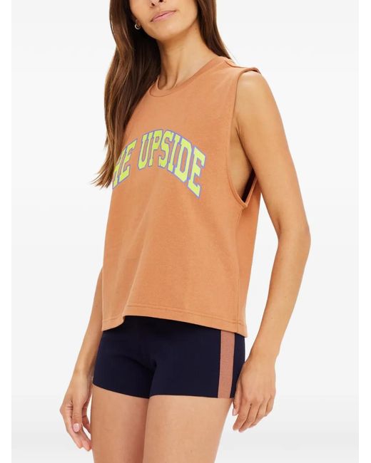 The Upside Orange Dawson Logo-Print Tank Top