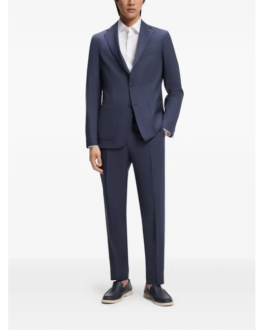 Boss Blue Button-Fastening Blazer for men