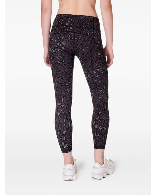 Sweaty Betty Blue Leopard-Print Leggings