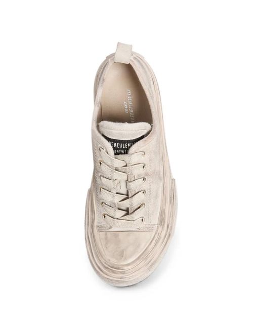 Ann Demeulemeester White Distressed-Effect Sneakers