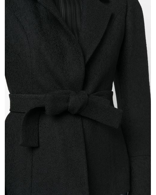 Rochas Black Belted Wool Jacket
