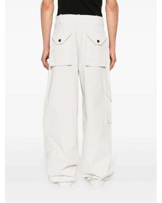 A_COLD_WALL* White Overlay Twill Cargo Trousers for men