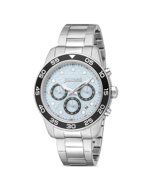 Just Cavalli Gray Logo-Detail 42Mm Watch for men