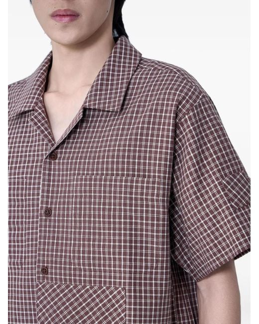 STORY mfg. Purple Chemise À Carreaux