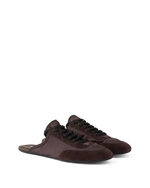 Prada Black Collapse Mules