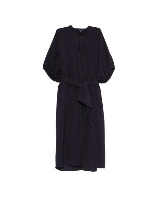 Soeur Blue Belted Short-Sleeved Dress