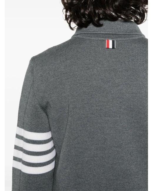 Thom Browne Gray 4-Bar Blazer for men